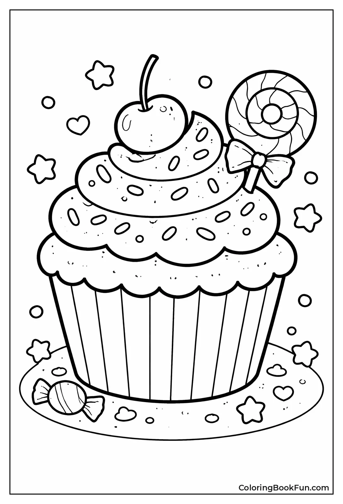 Simple Cupcake Outline