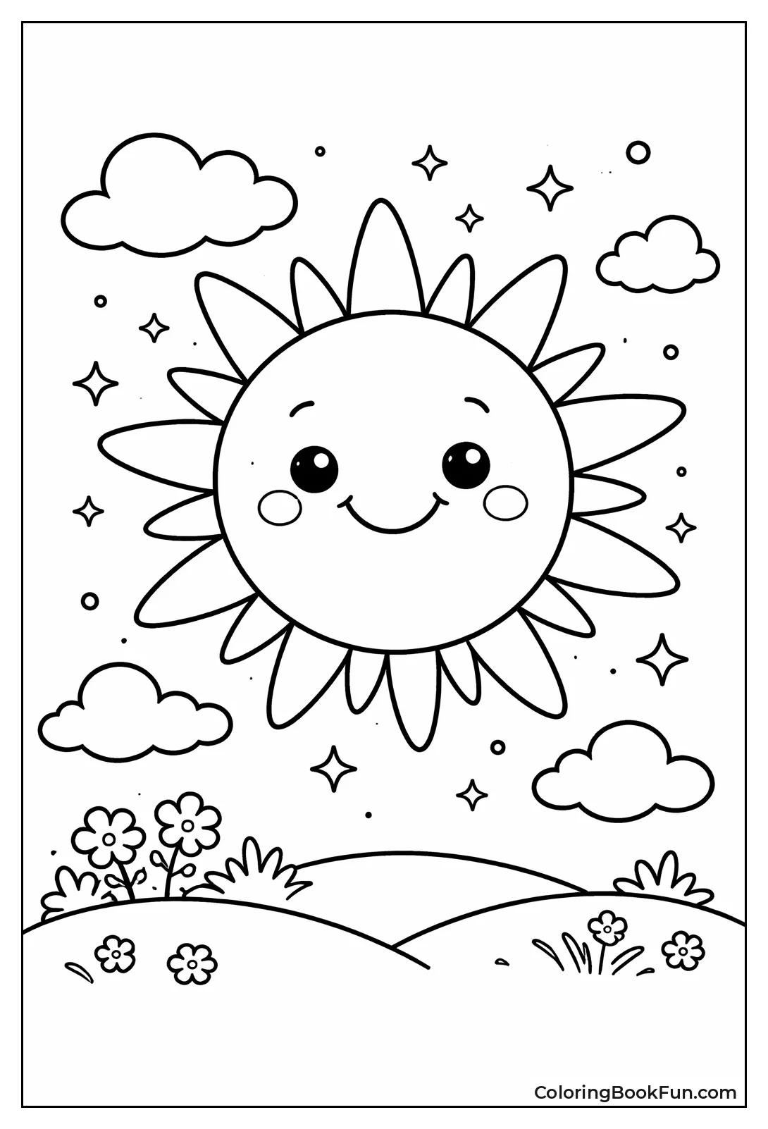 Simple Preschool Smiling Sun