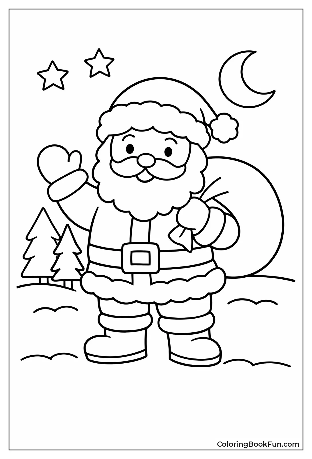 Simple Santa Outline