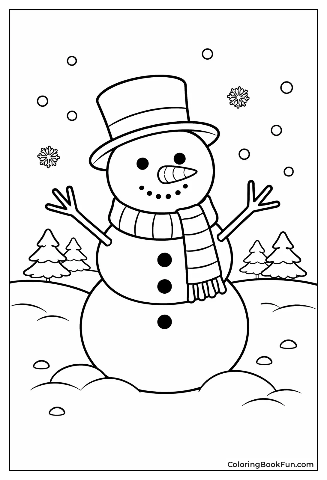 Simple Snowman Silhouette