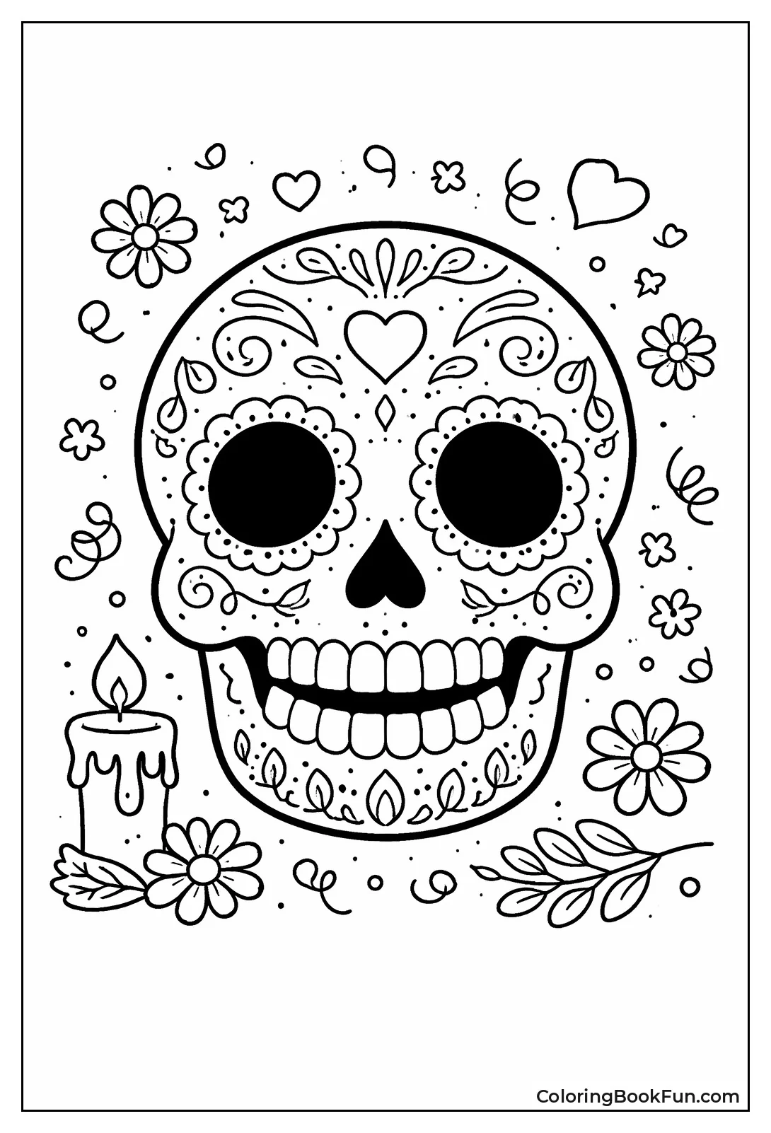 Simple Smiling Sugar Skull