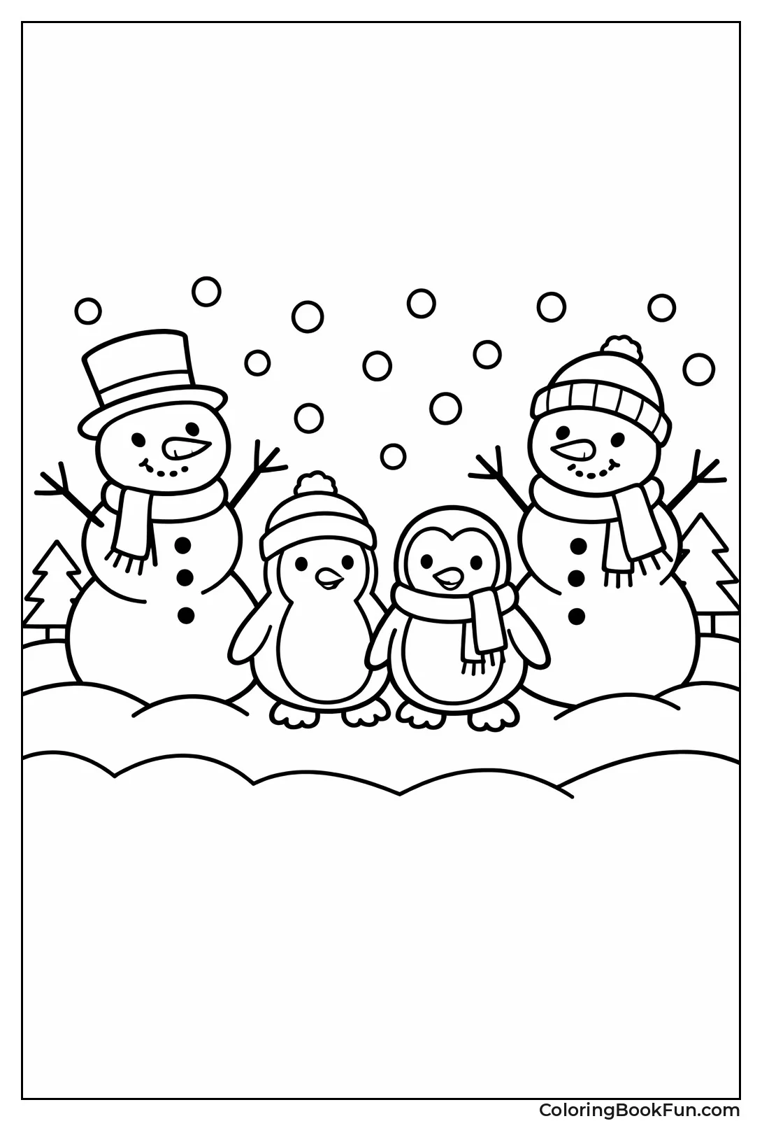 Simple Snowmen Penguins