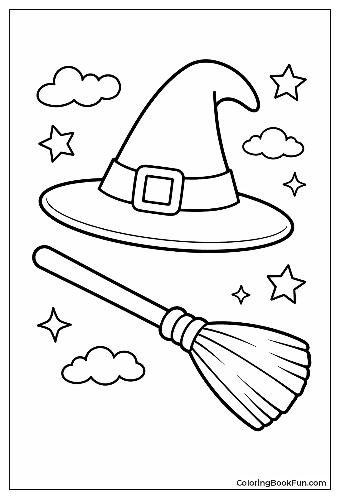 Simple Witch Hat Outline
