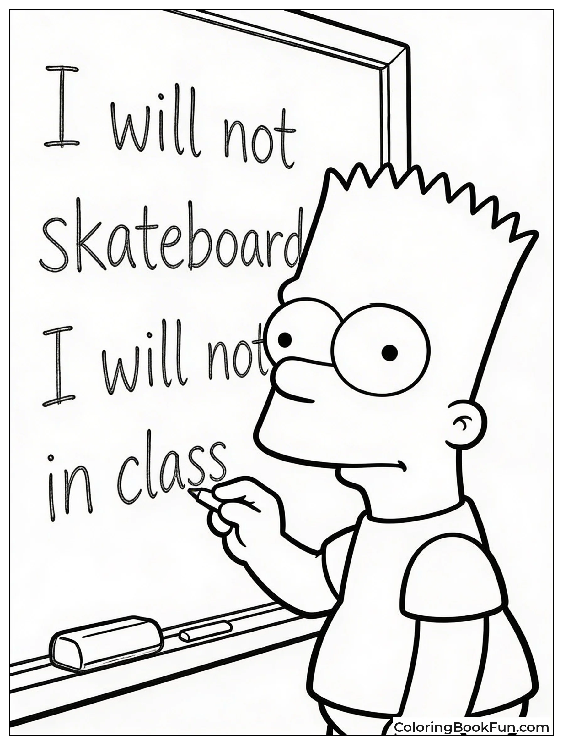 Bart Writes Chalkboard Gag