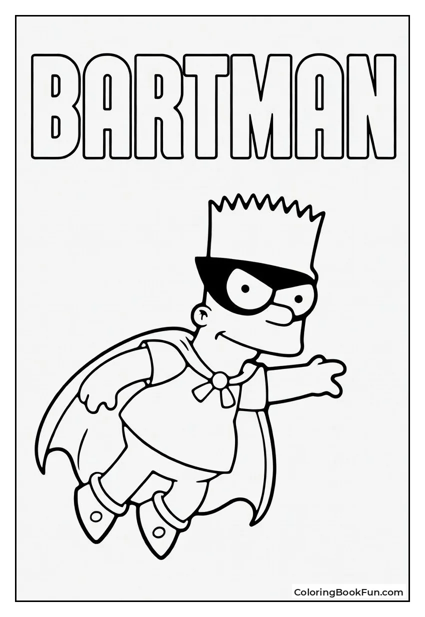 Bartman Flies over Night Sky