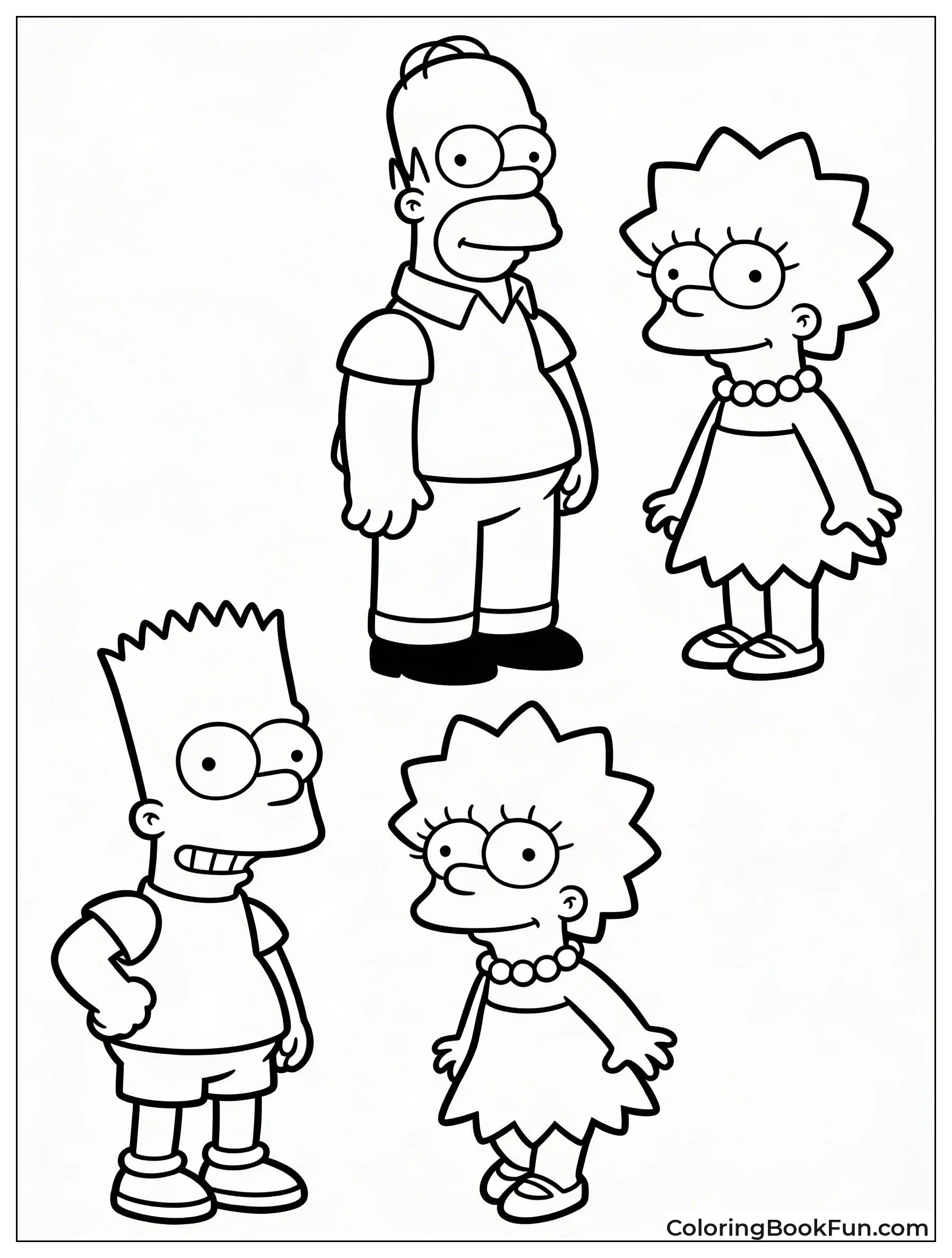 Simpsons Characters in Classic Poses