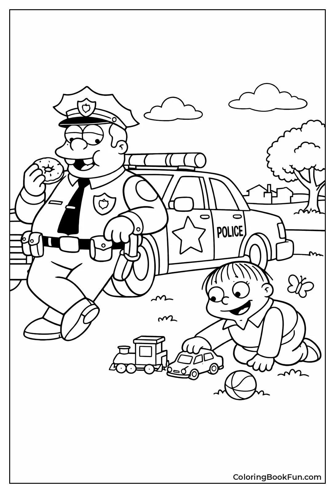 Chief Wiggum Eats Donut