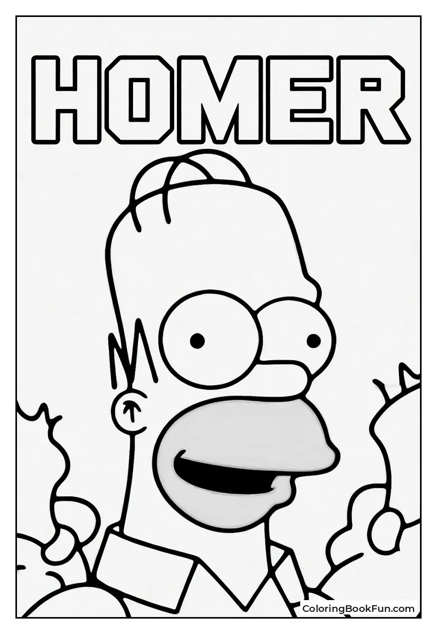 Smiling Homer with Bald Head