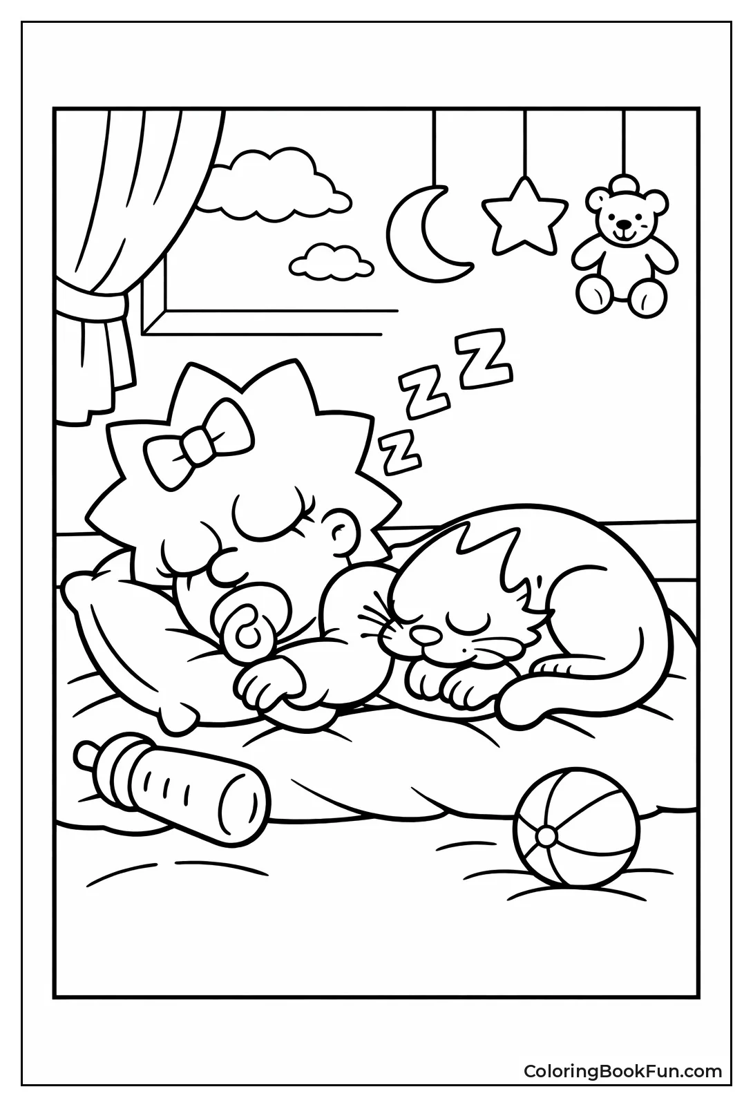 Maggie Naps with Snowball II