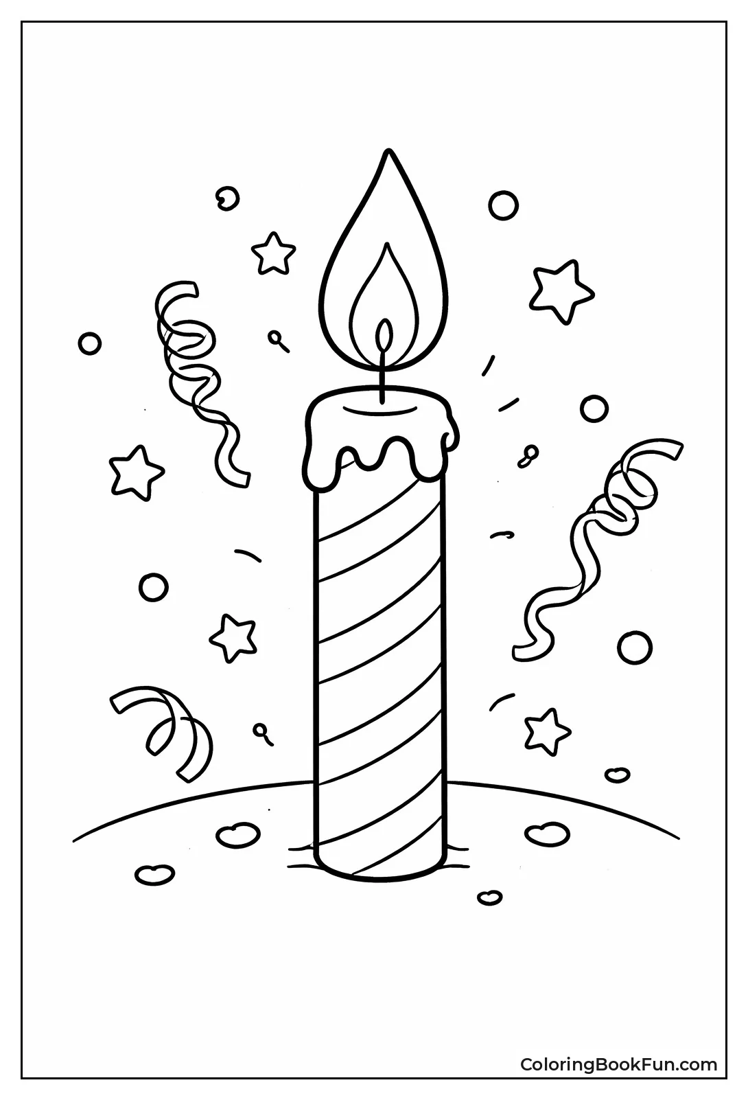 Single Birthday Candle Stands Tall