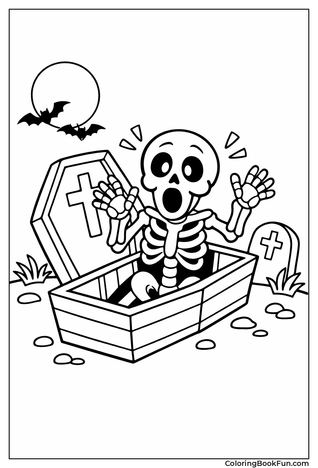 Skeleton Popping from Coffin