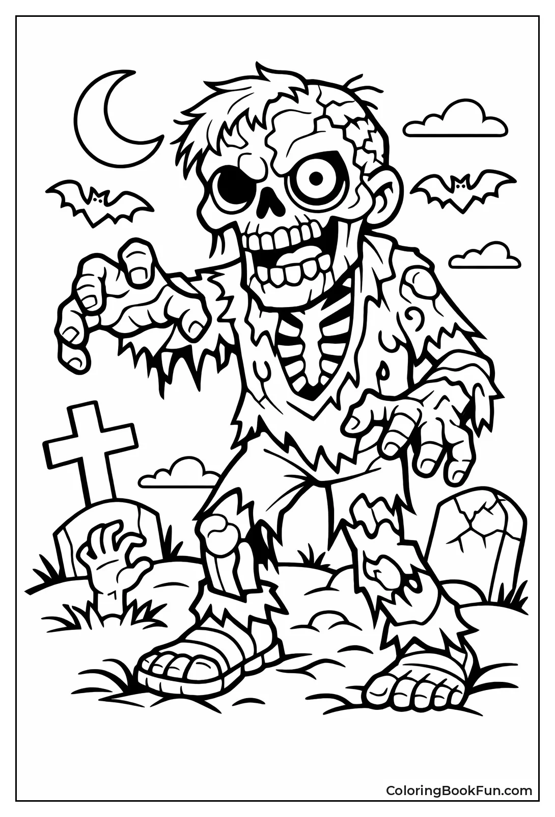 Skeleton Zombie with Flesh