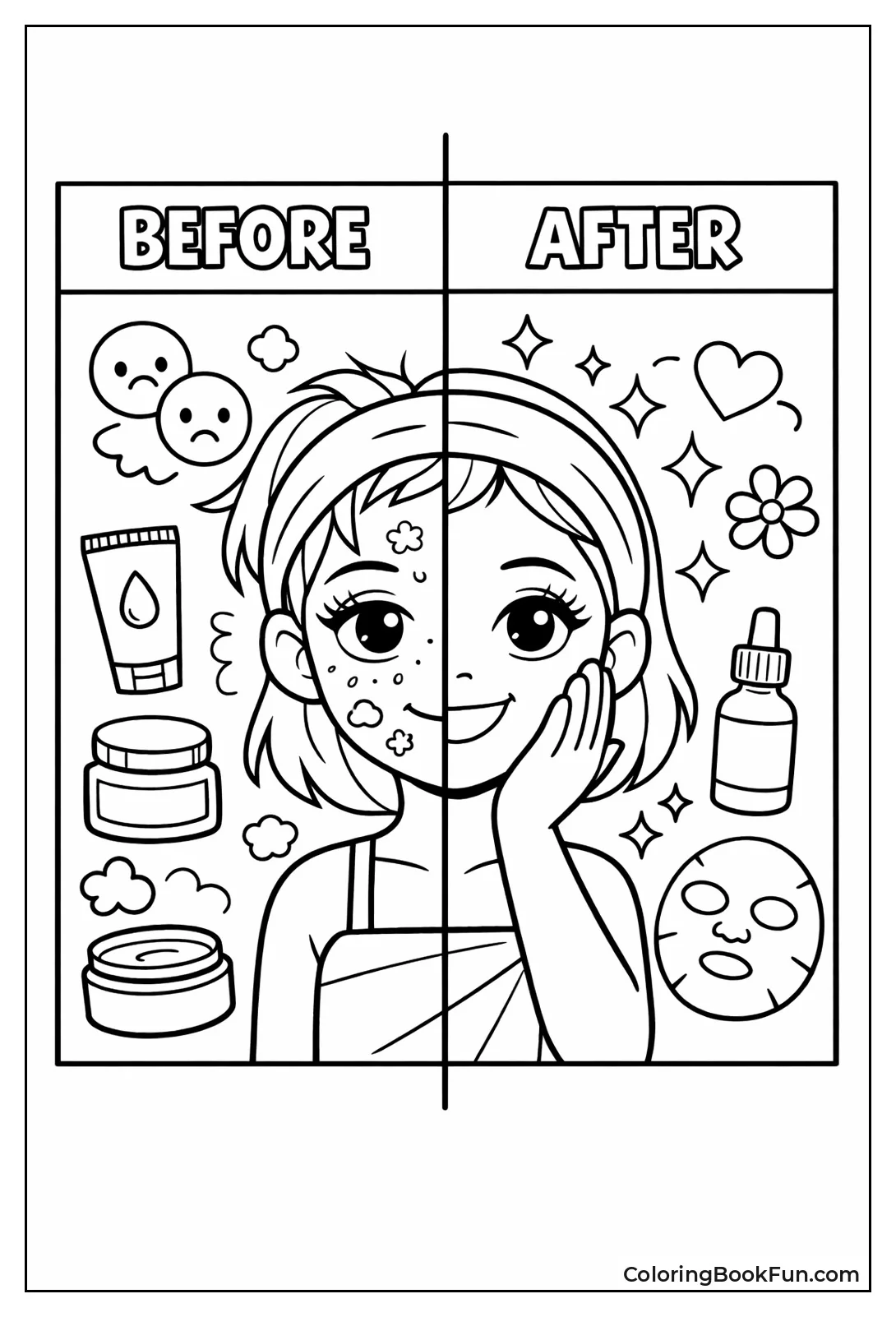 Before and After Face Cleanse