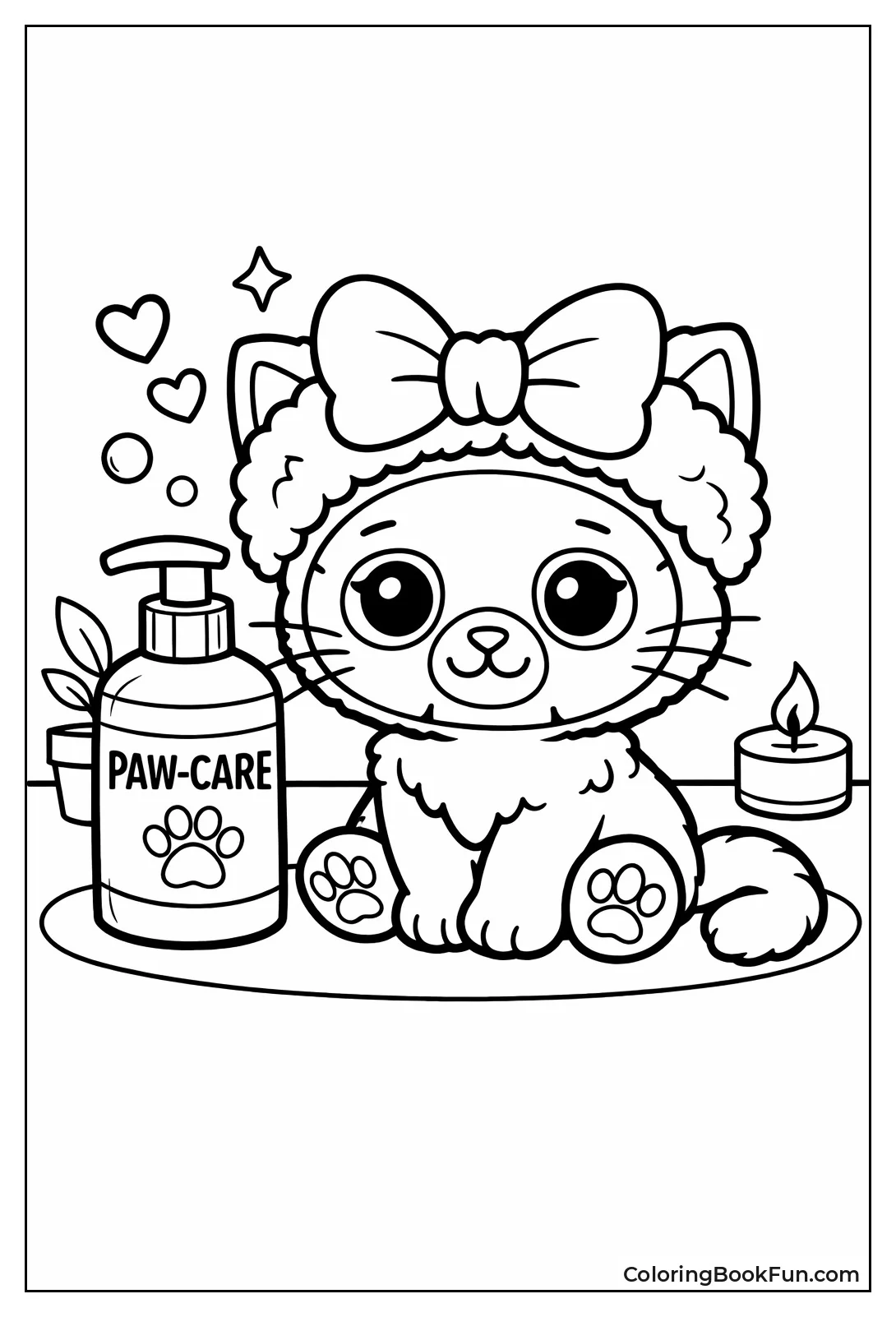 Kitten Wearing Spa Headband