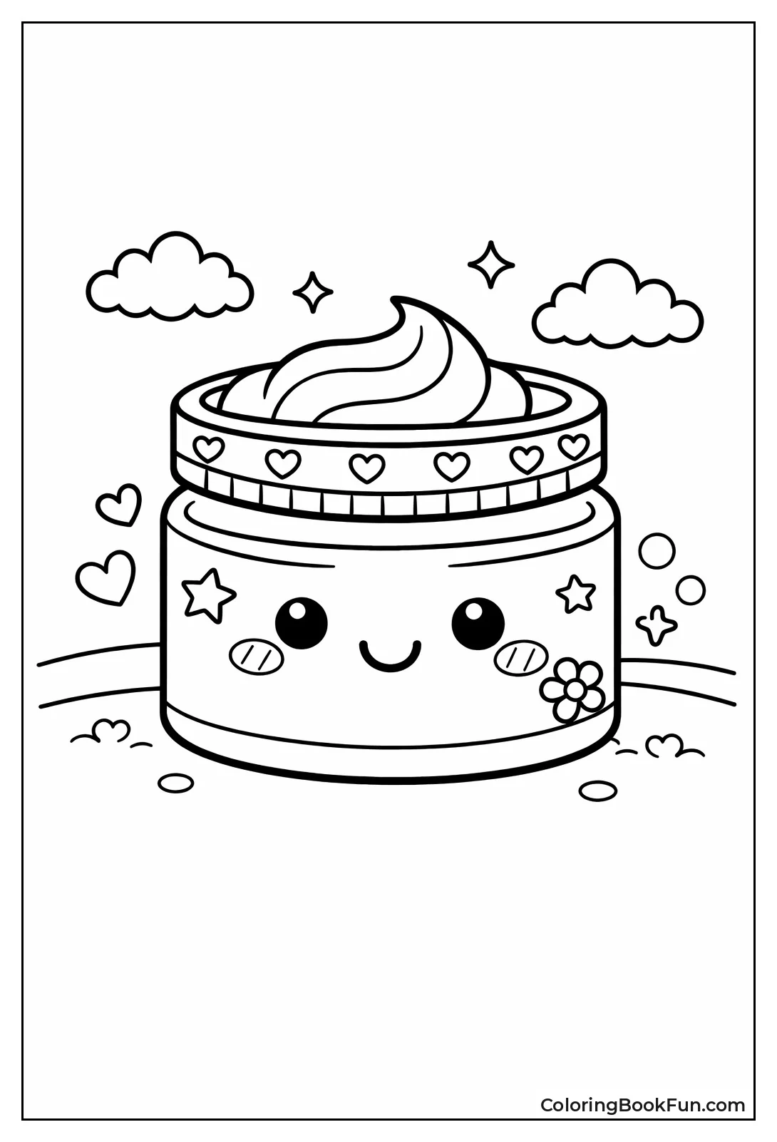 Cute Cream Jar Portrait