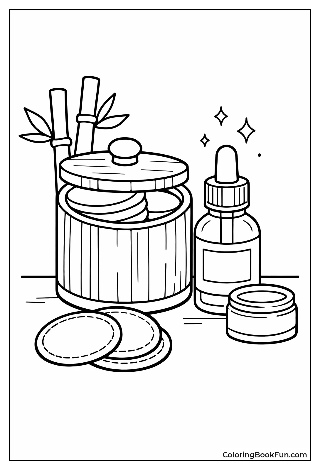 Bamboo Pads in Wooden Jar