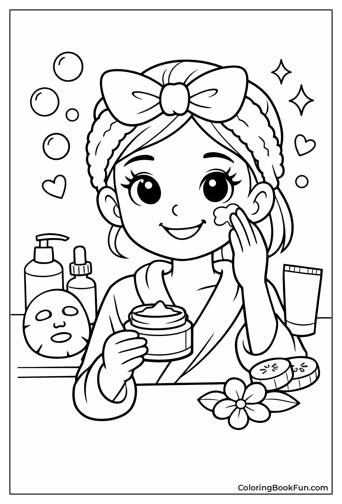 Girl Applying Face Cream