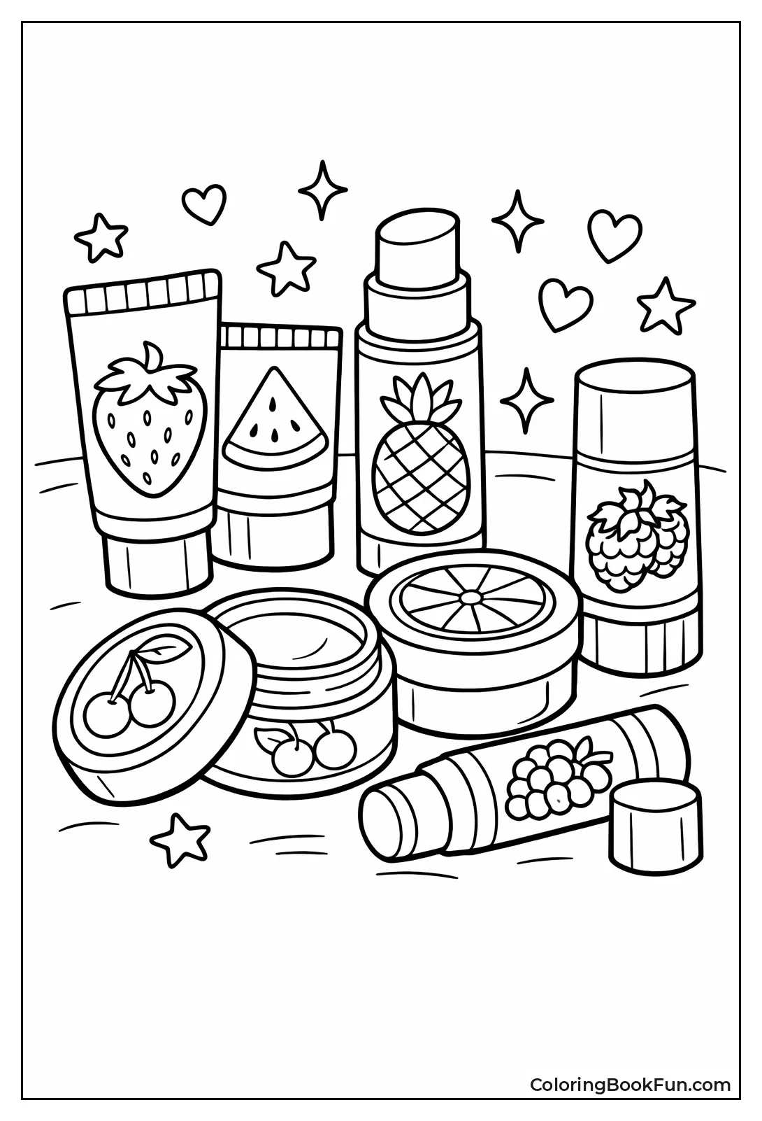 Lip Balms with Fruit Labels