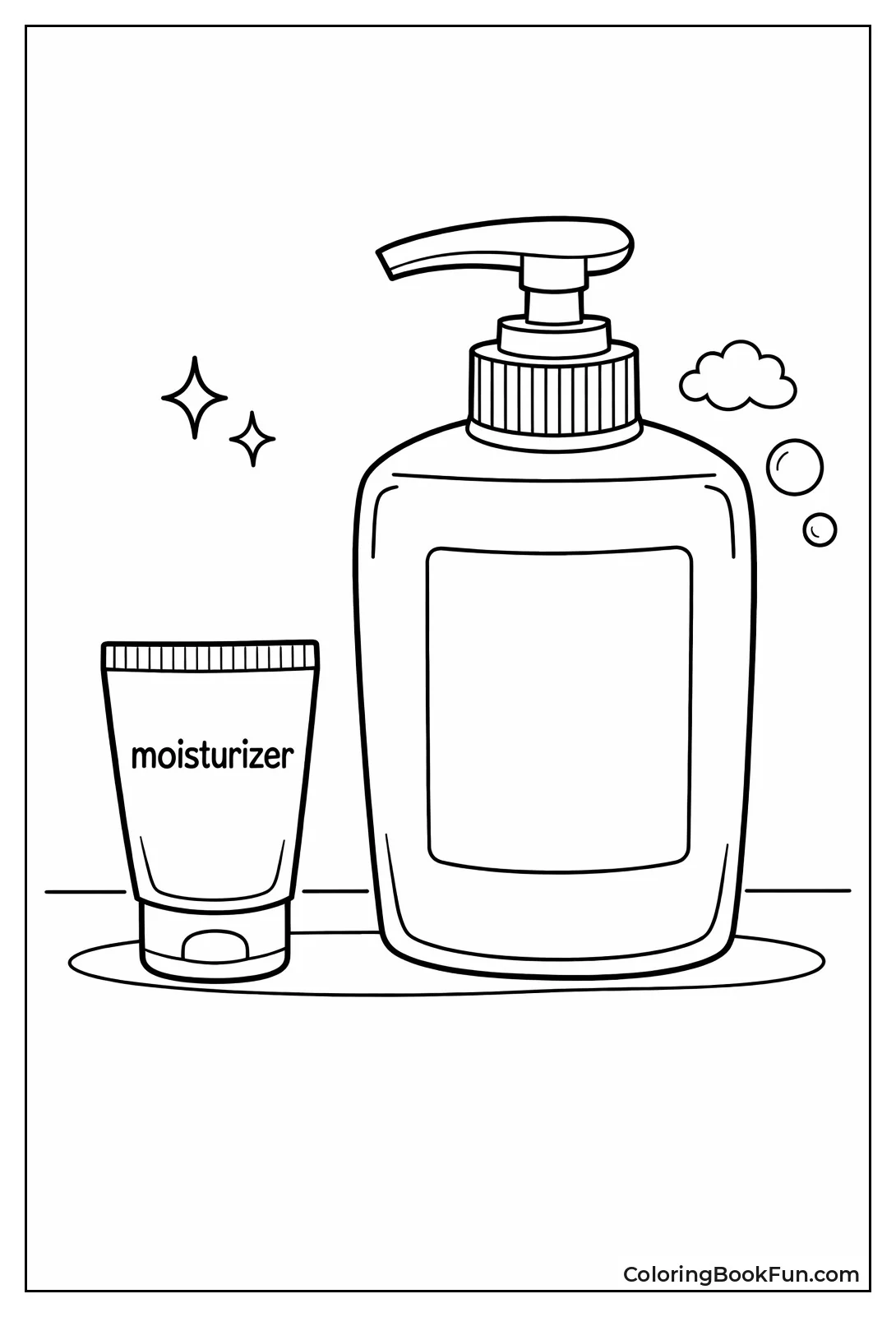 Tiny and Giant Moisturizer Bottles