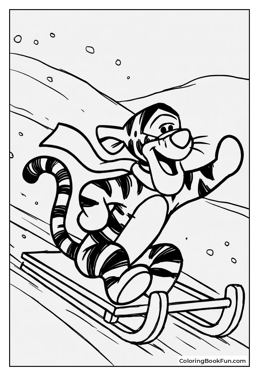 Sledding Tigger Fun