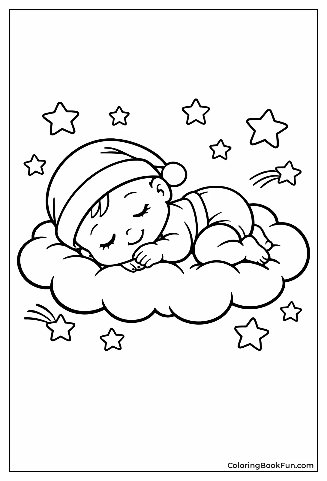 Sleeping Baby on Cloud