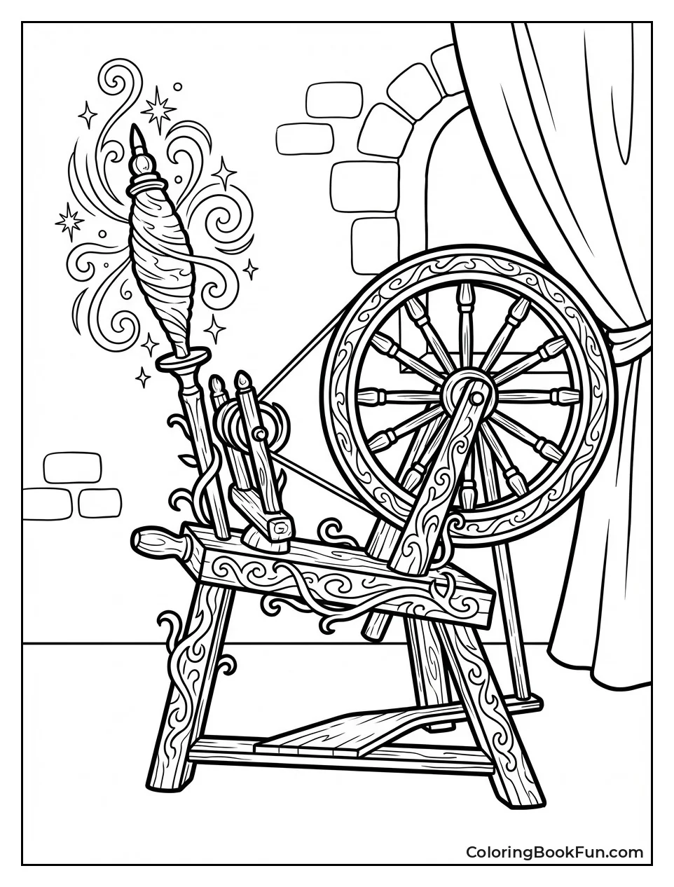 Glowing Cursed Spinning Wheel