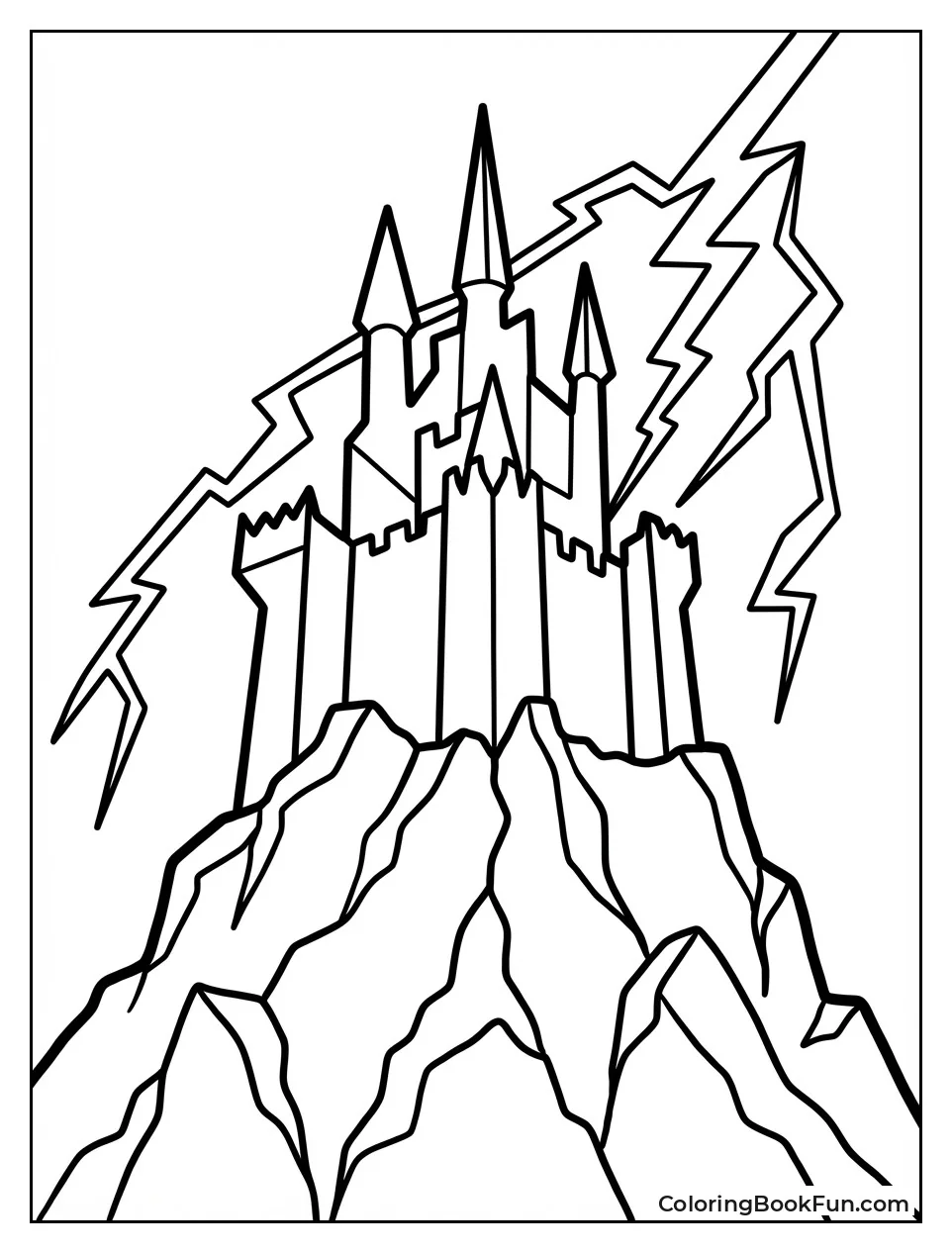 Dark Mountain with Castle