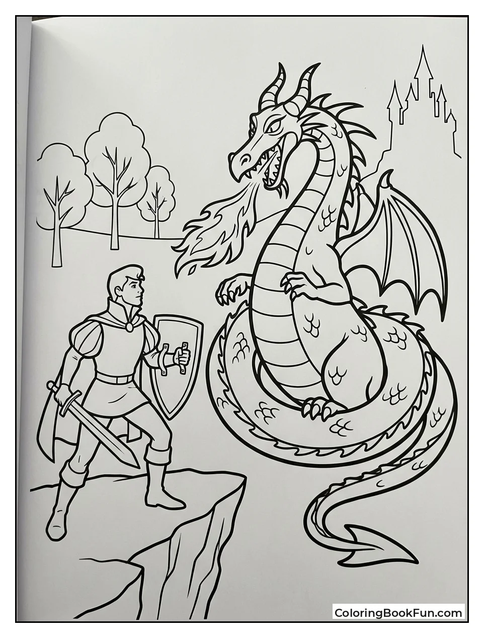 Phillip Fighting Dragon Maleficent