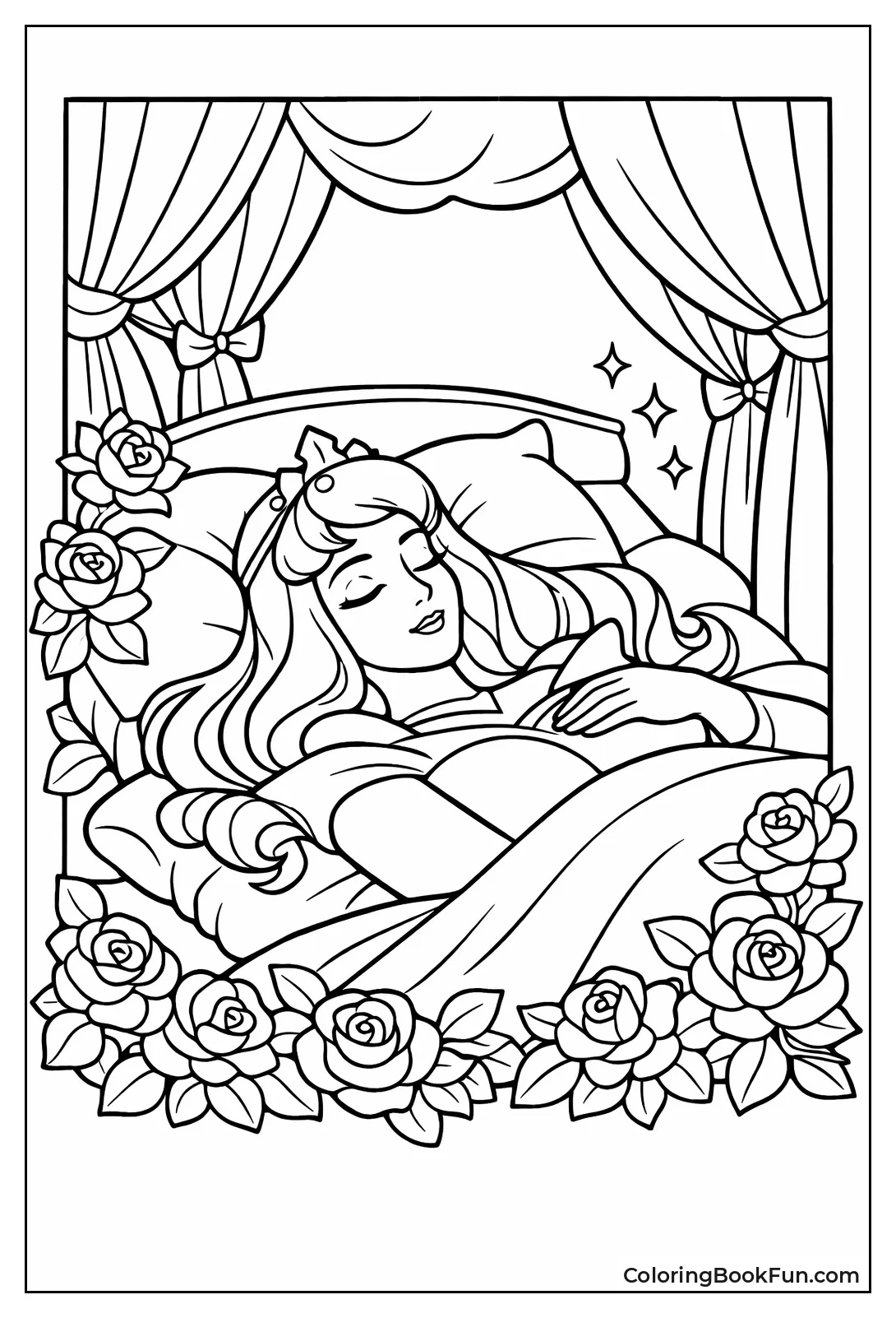 Aurora Sleeping in Bed