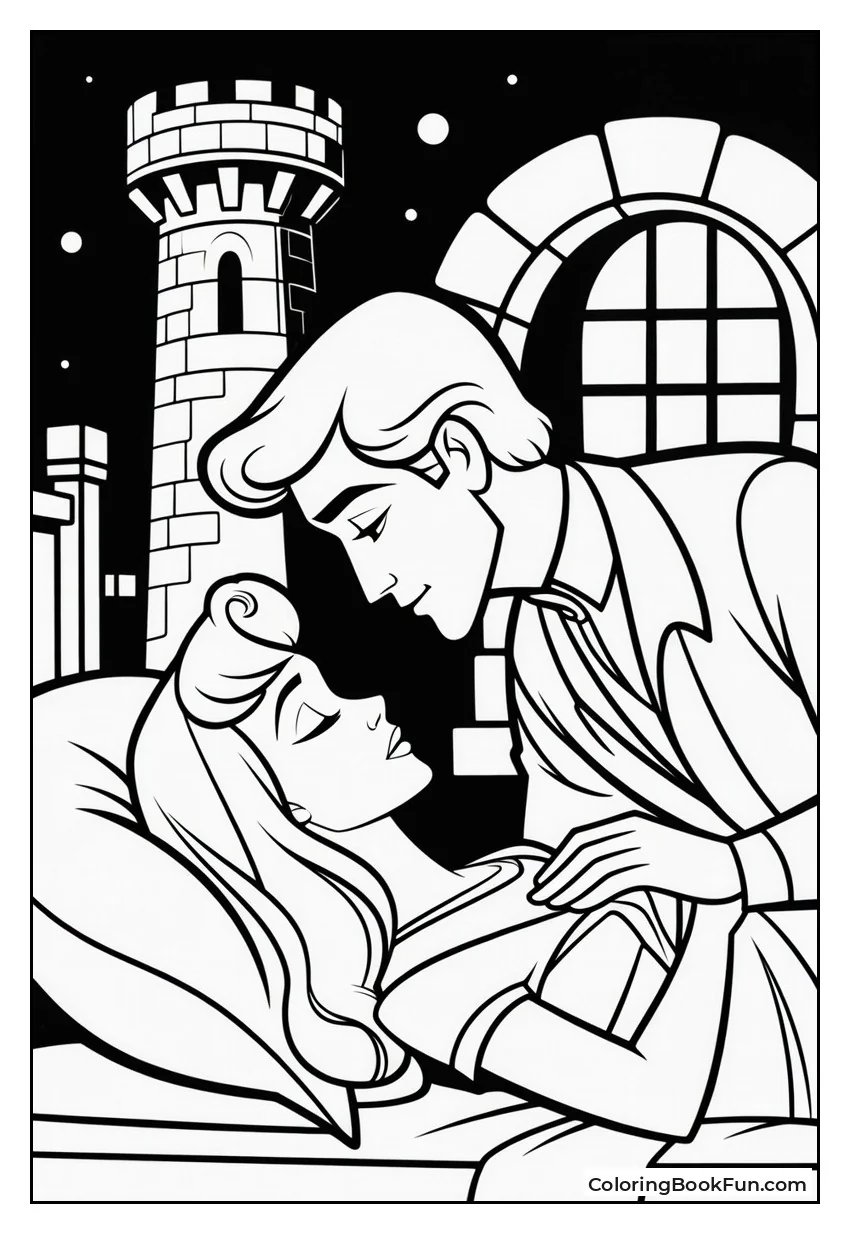 Prince Phillip Kisses Sleeping Aurora