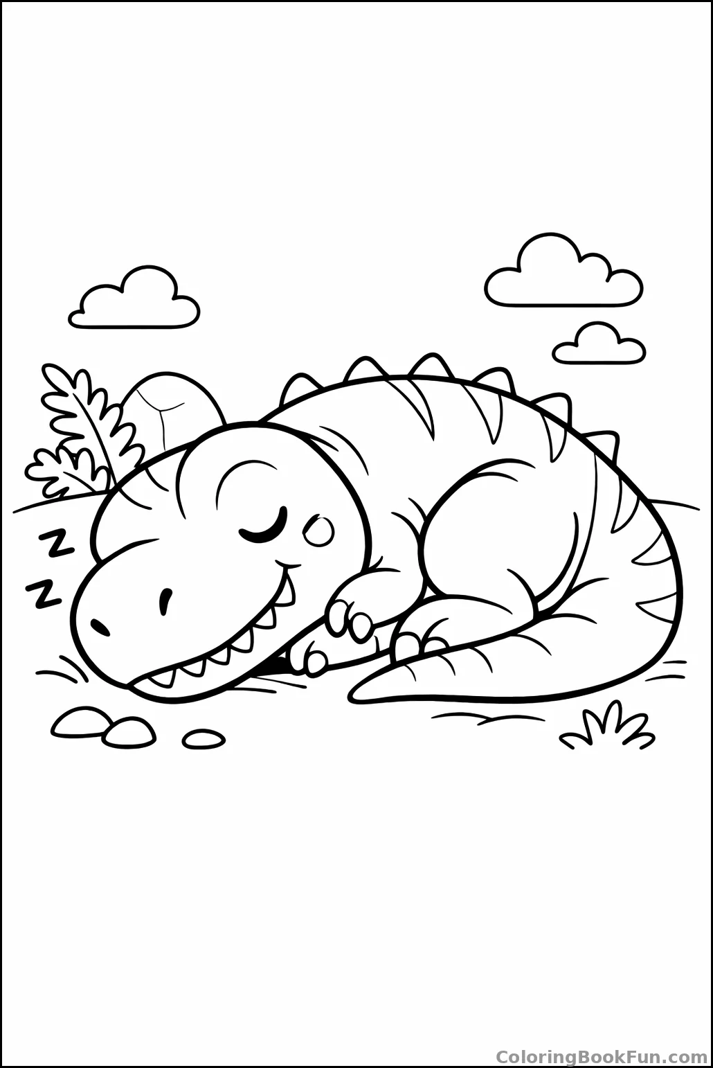Sleeping T-Rex Rests Peacefully