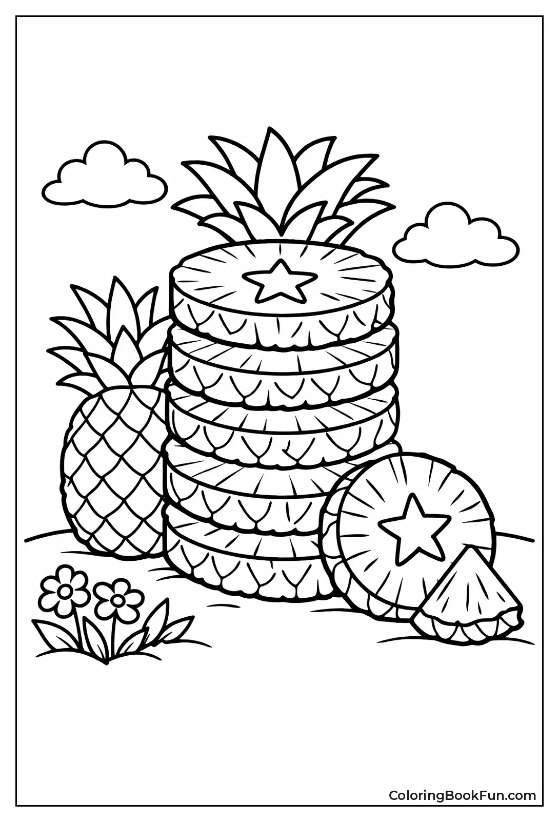 Stacked Sliced Pineapple Rings