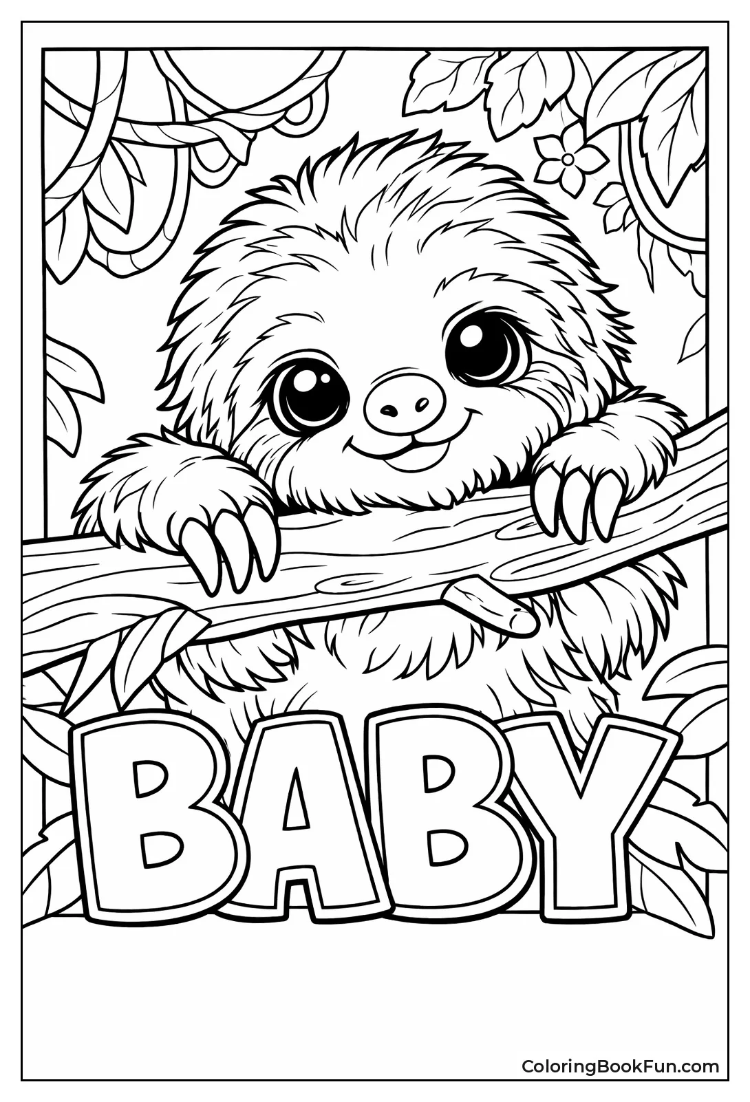 Cute Baby Sloth Face