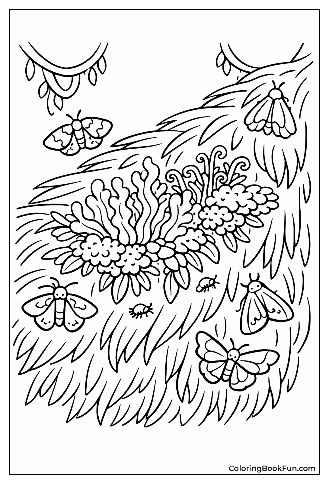 Sloth Fur with Moths