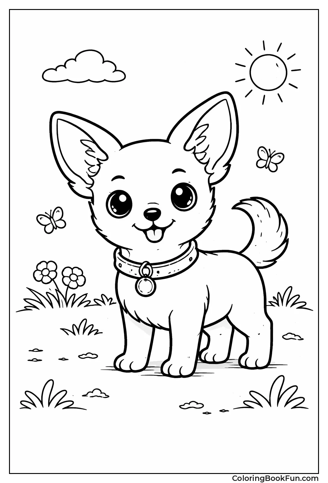 Tiny Chihuahua Stands Cute
