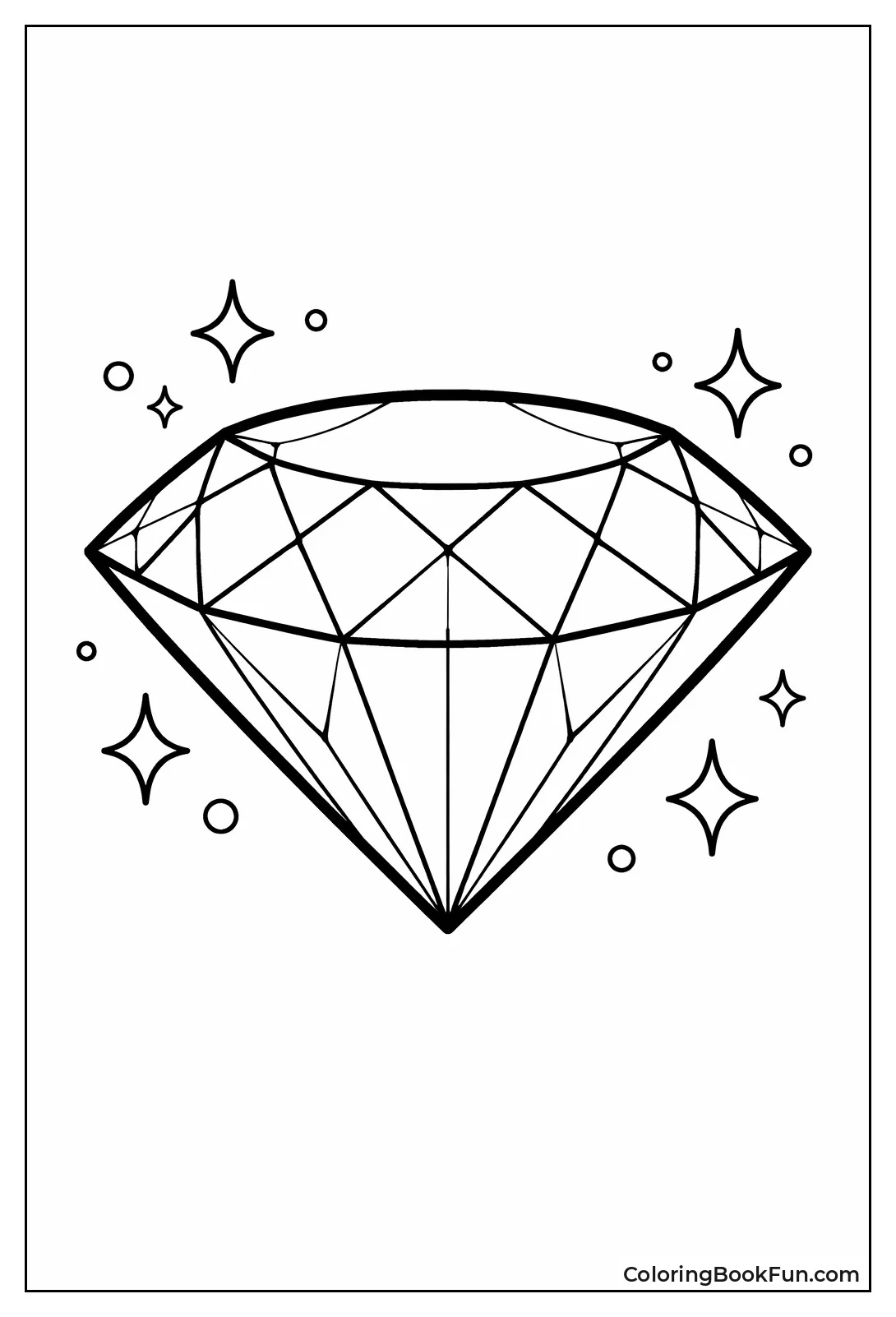 Small Detailed Faceted Diamond