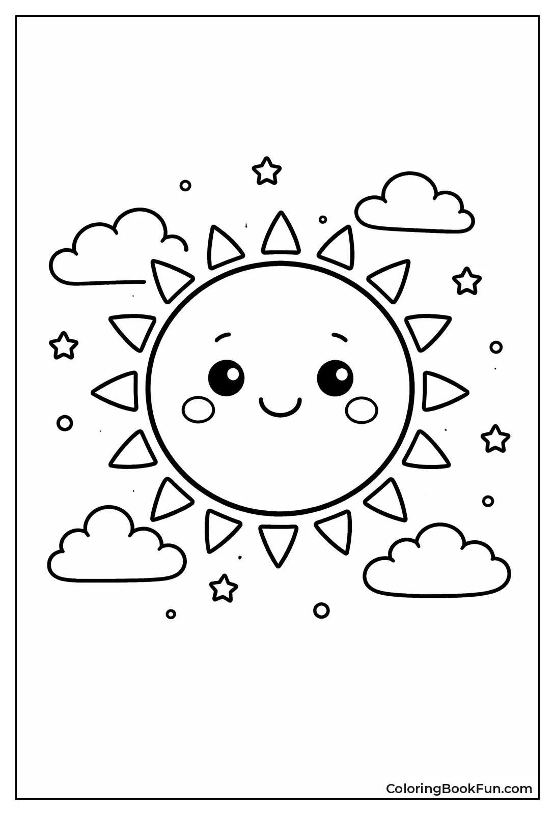 Small Smiling Sun Face