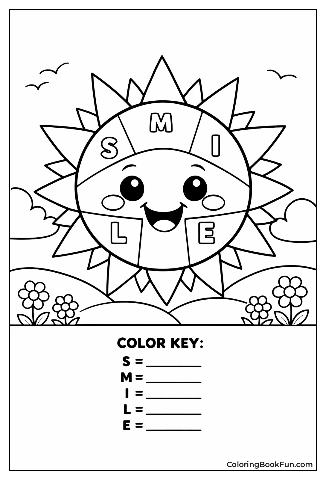 Color by Letter Sunshine