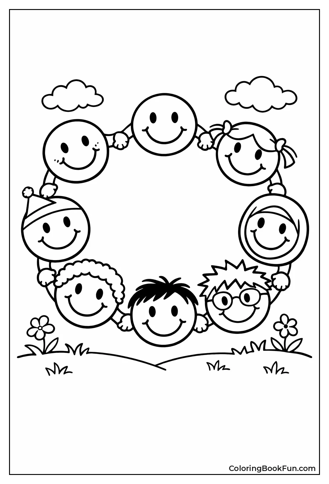 Circle of Smiling Friends