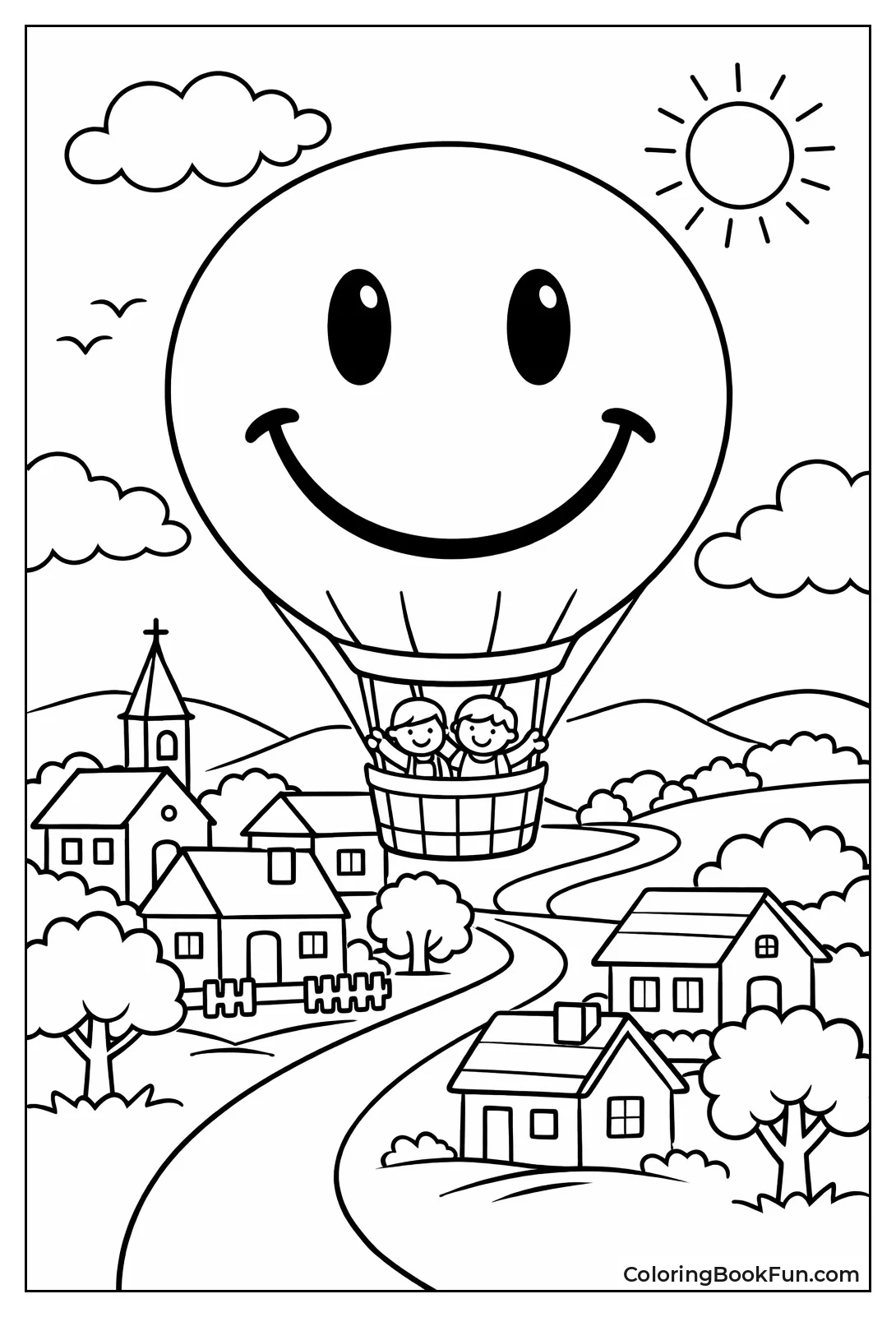 Smiley Hot Air Balloon