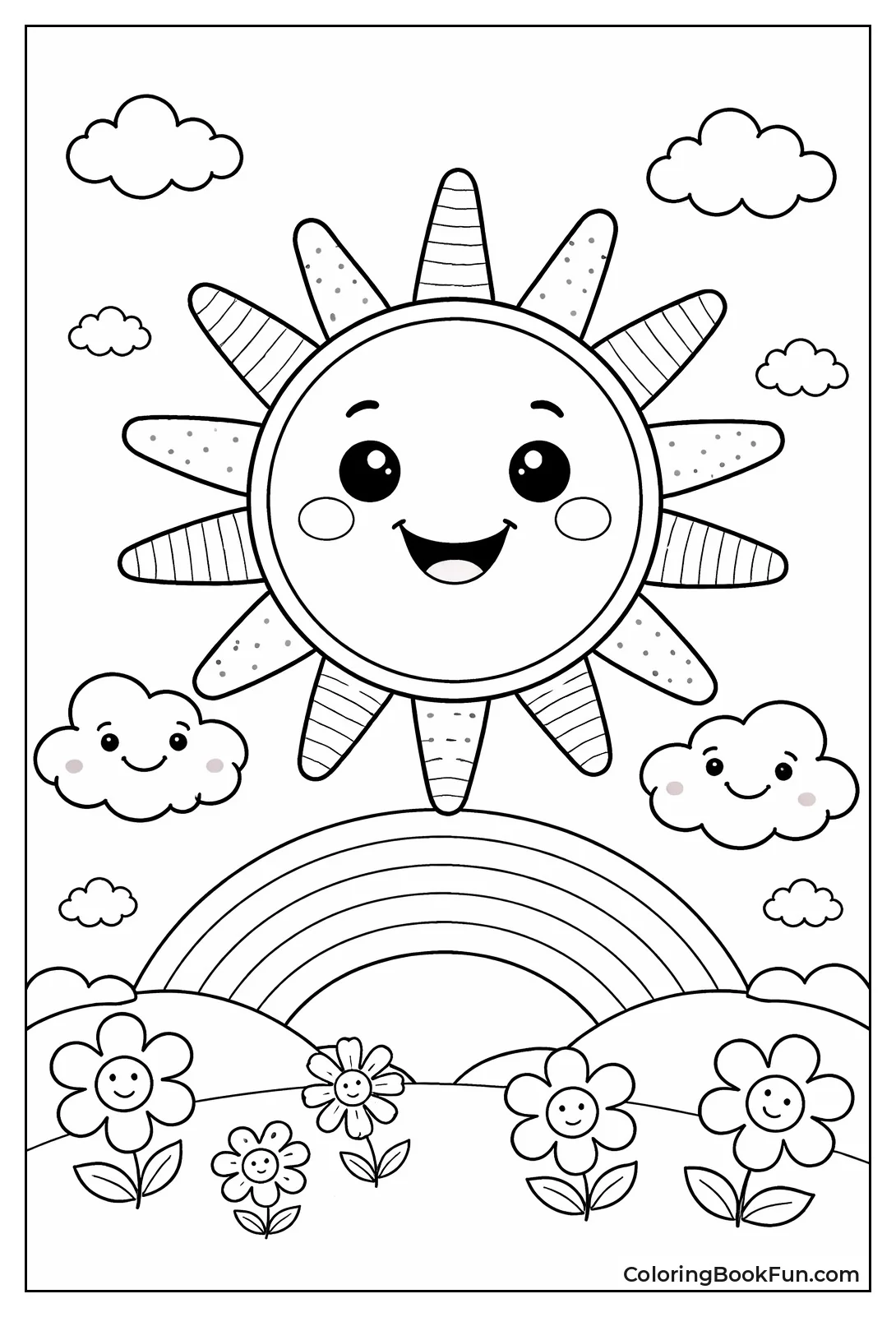 Smiling Sun with Rays