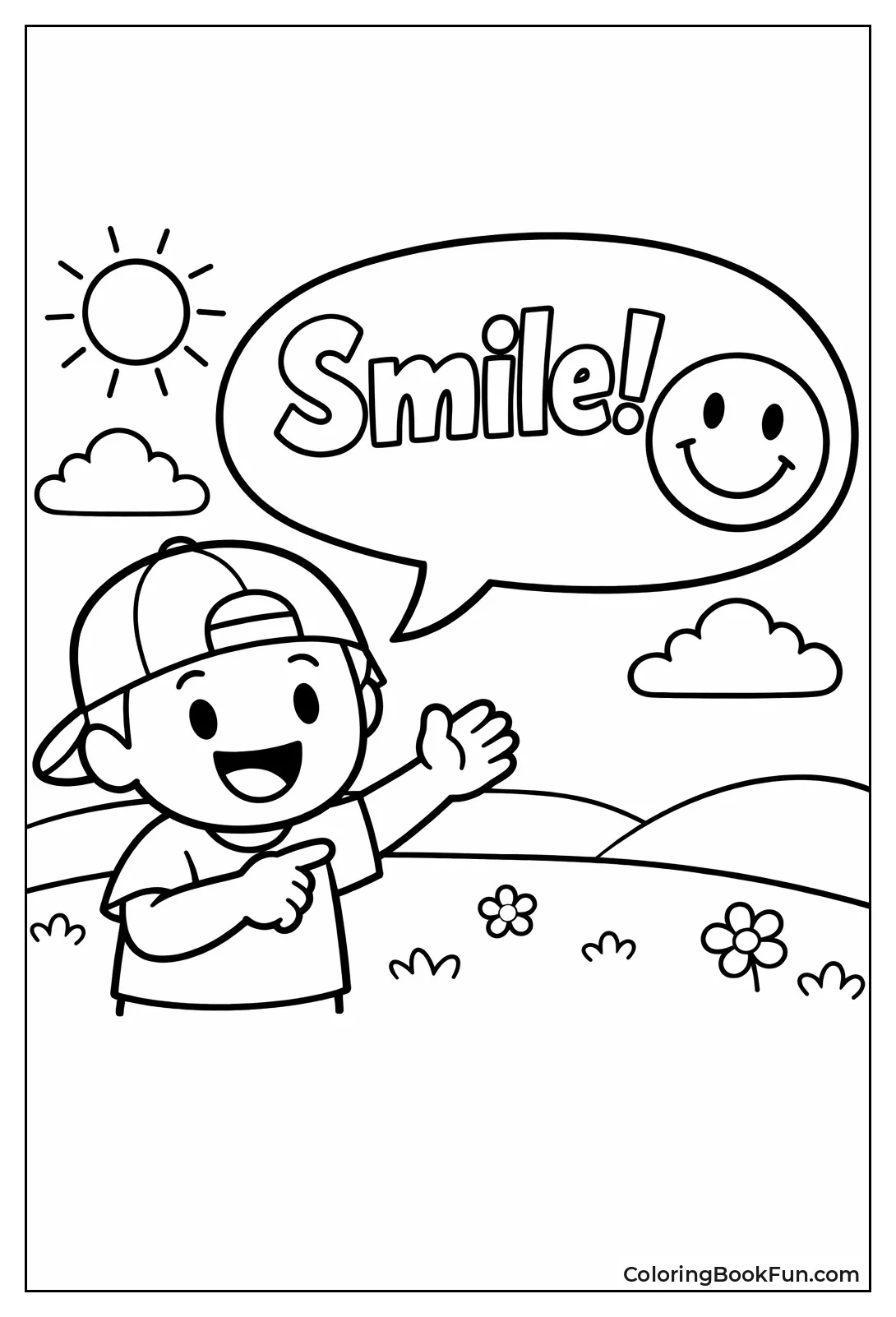 Smile in Speech Bubble