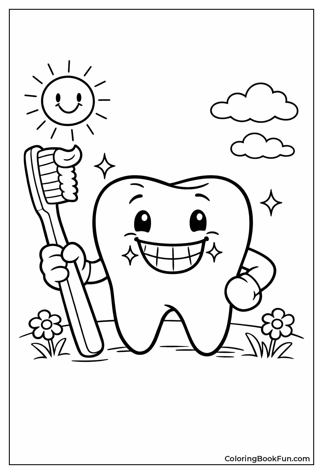 Toothbrush Shows Bright Smile