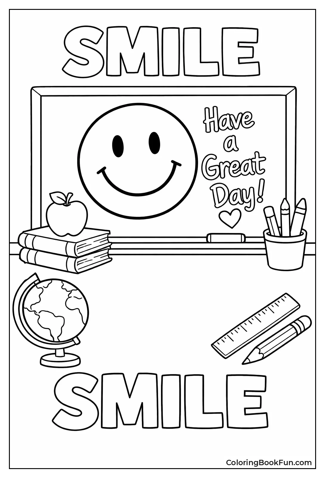 Chalkboard Smiley Message