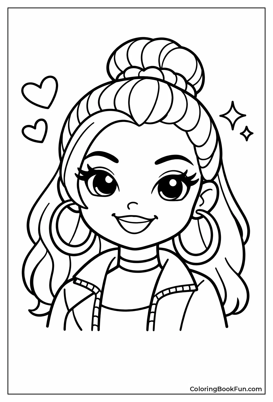 Smiling Baddie Wears Hoop Earrings