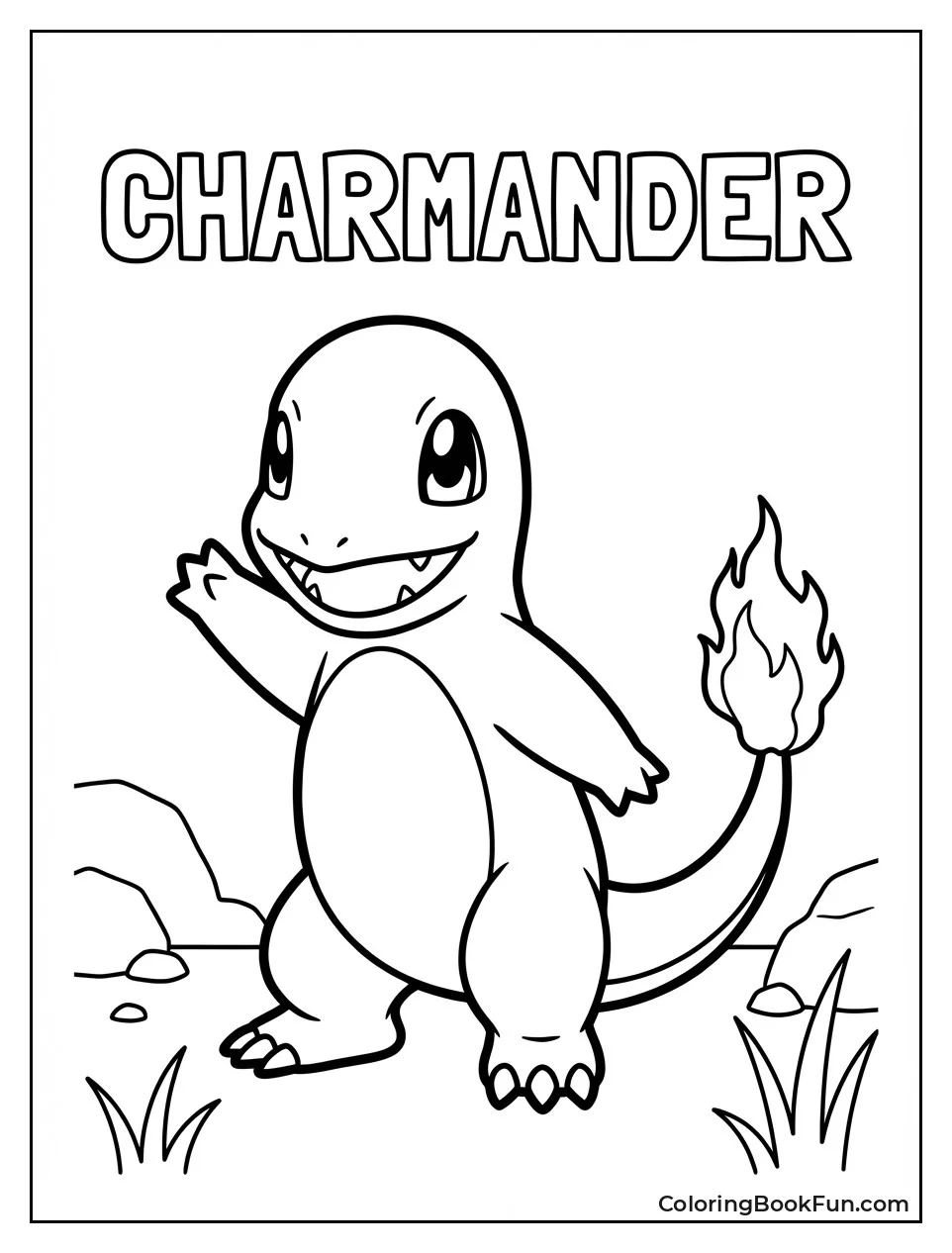 Smiling Charmander Waving Claw