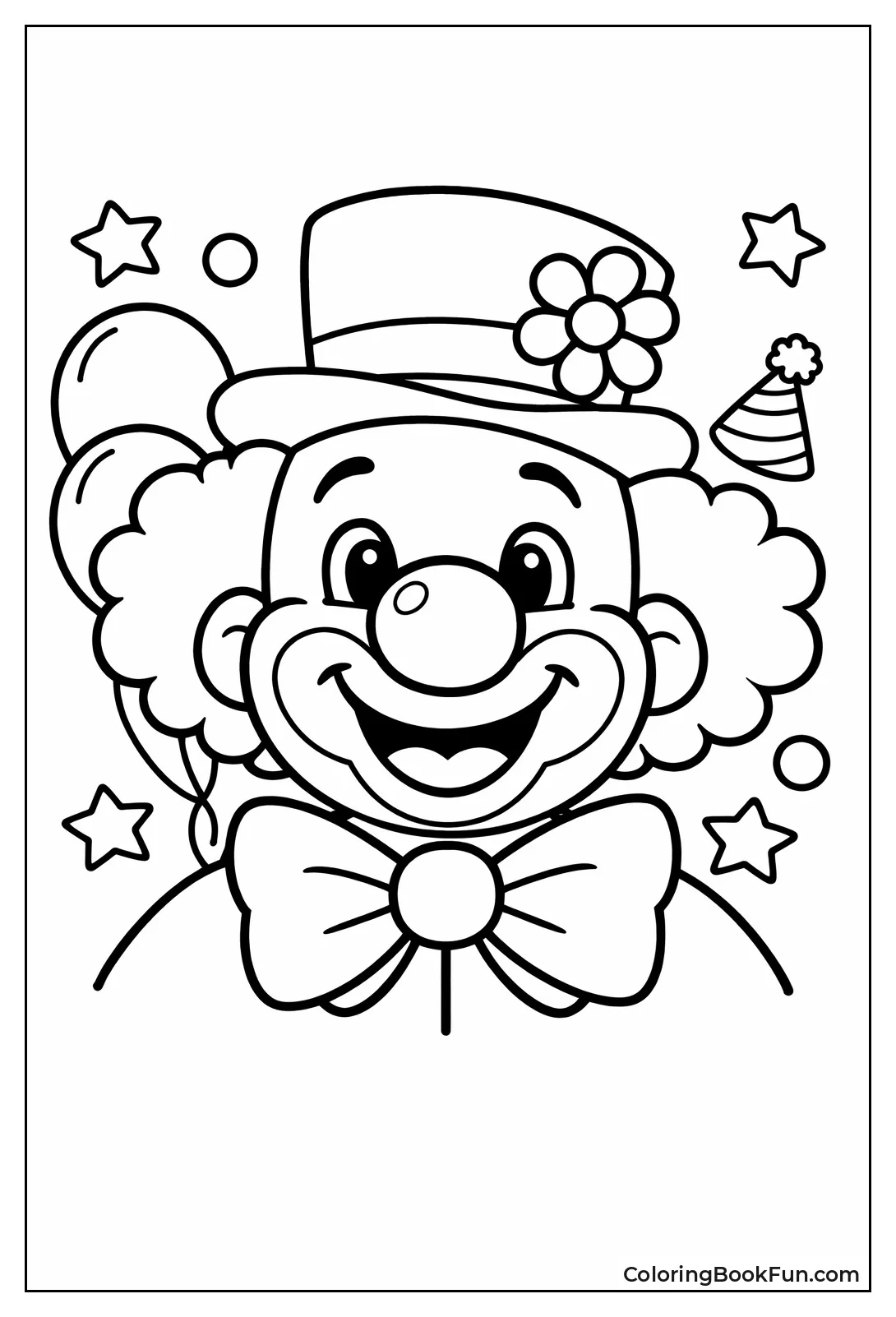 Smiling Clown with Red Nose