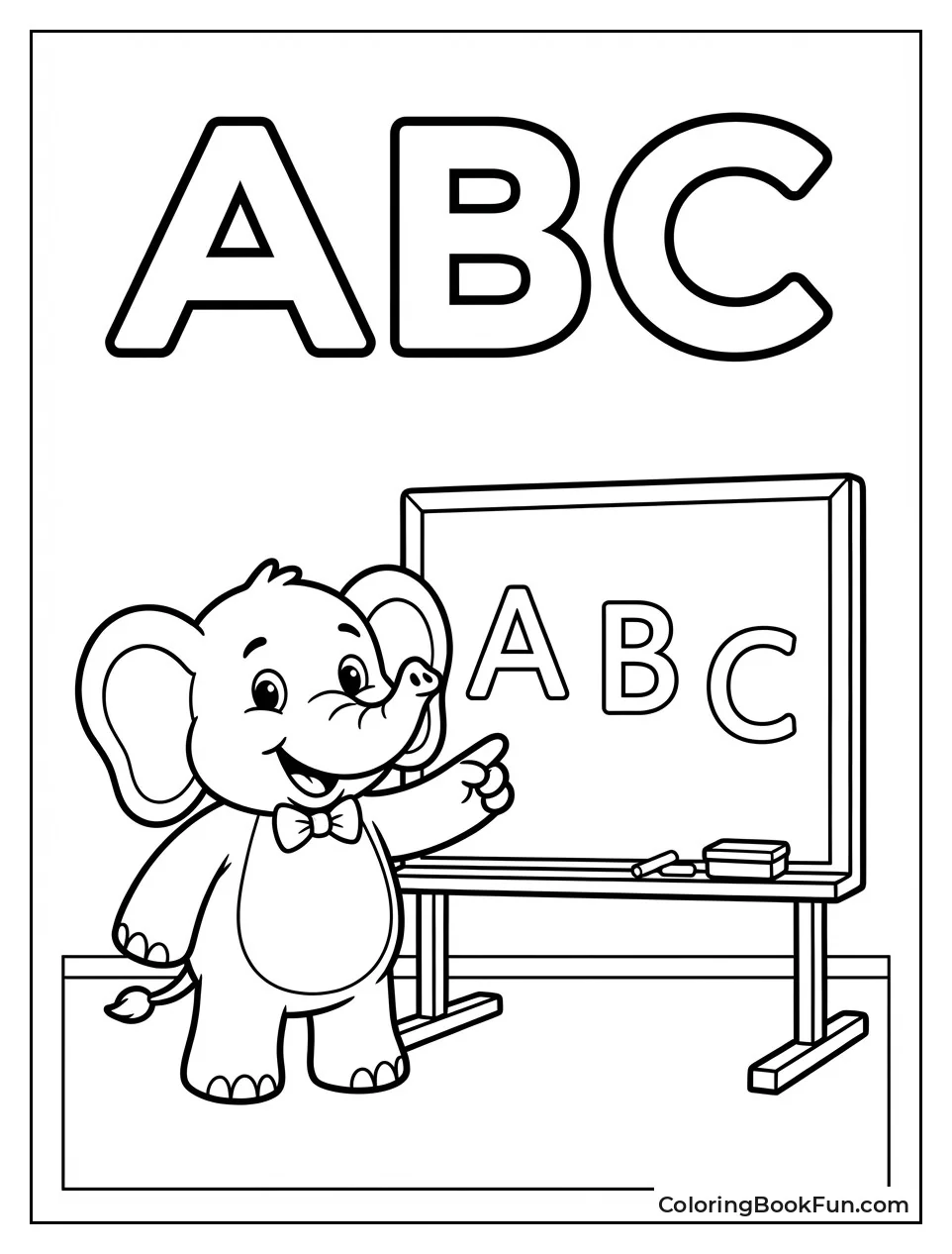 Bubba Pointing at Alphabet