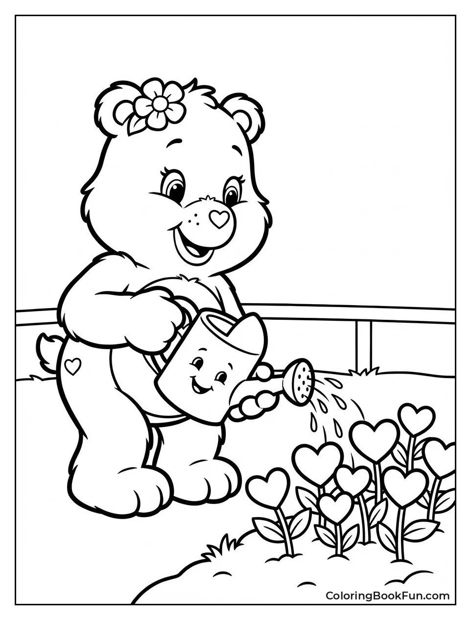 Bobby Watering Heart Flowers