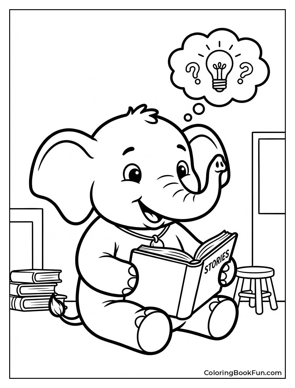 Bubba Bubbaphant Reading a Book